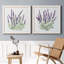 Lavande botanique I - ensemble de 2 peintures sur toile encadrées-2026641857-2026641858