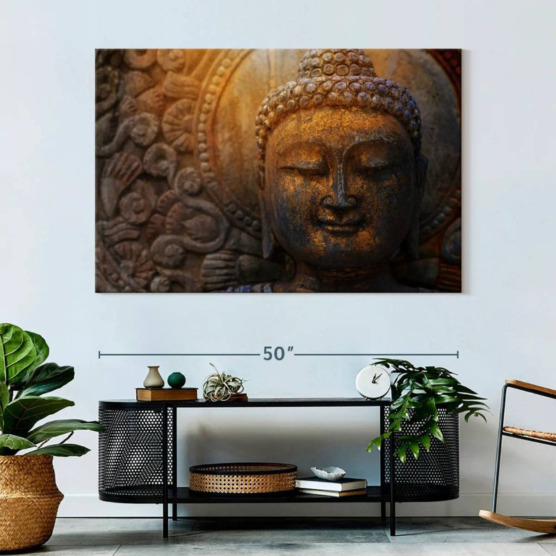 Statue de Bouddha Adella ensoleillée, H 34 po x l 51 po