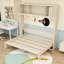 Lit escamotable en bois avec armoires-736559332