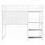 Lit mezzanine simple avec bureau et amp; Tableau blanc - Métal robuste, 3 tablettes Échelle, blanc-1148817840-1148817847