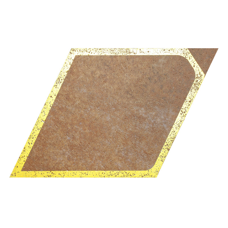 Carreau de mosaïque auto-adhésif en pierre 4 po x 4,6 po, Brun doré