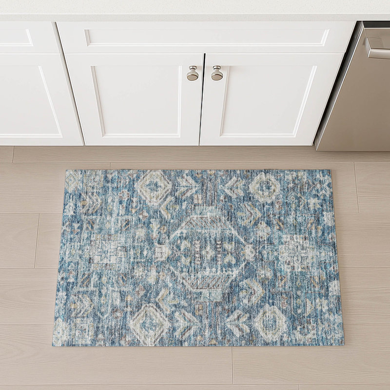 Machine Washable Indoor/Outdoor Jadiel ACN2356 Traditional Rug, Rectangle 1'8" x 2'6"