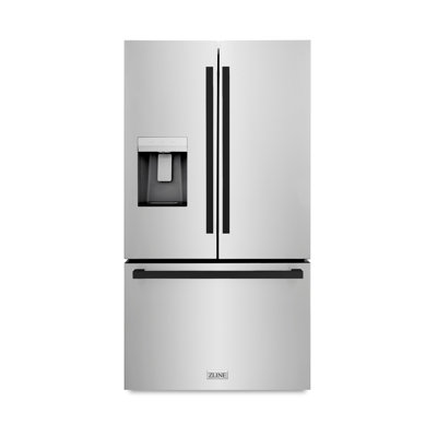 ZLINE Autograph Edition 36 In. 28.9 Cu. Ft. Standard-Depth French Door External Water Dispenser Refrigerator With Dual Ice Maker In Fingerprint-Resist on Fridge.com - View 1