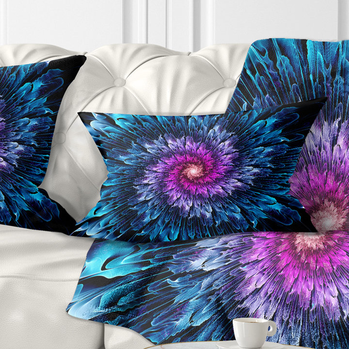 Coussin lombaire floral brillant à fleurs