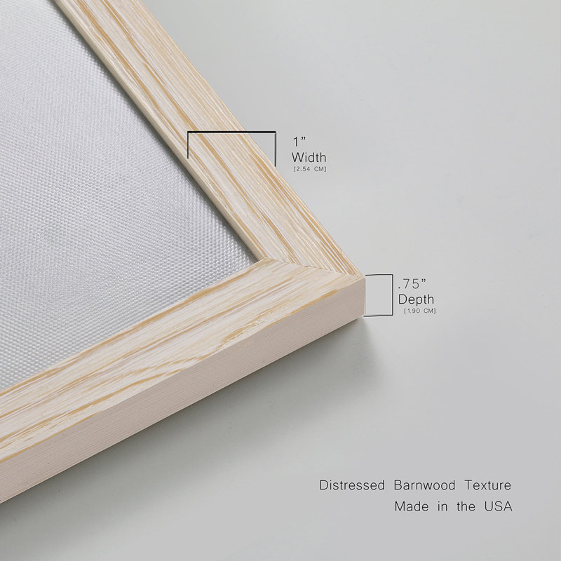 Beach Textures I - Toile tendue avec châssis encadré rustique, H 18 po x l 26 po x P 1,5 po, Blanc