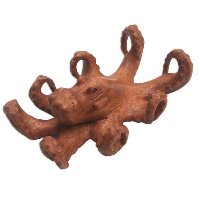 Figurine en bois d’octopus sauvage Klingler