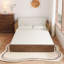 Canapé-lit 62,20 po en similicuir convertible blanc cassé-129677697