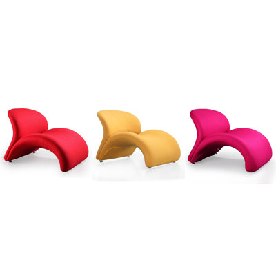 Chaise d'appoint rembourrée en métal Rosebud