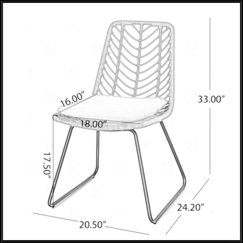 Chaise avec 2 coussins