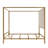  Modern Canopy Bed with 76.5" Tall Velvet Fabric Upholstered Headboard Metal 4-Poster Bed Frame, Box Spring Needed-252149711-252149709