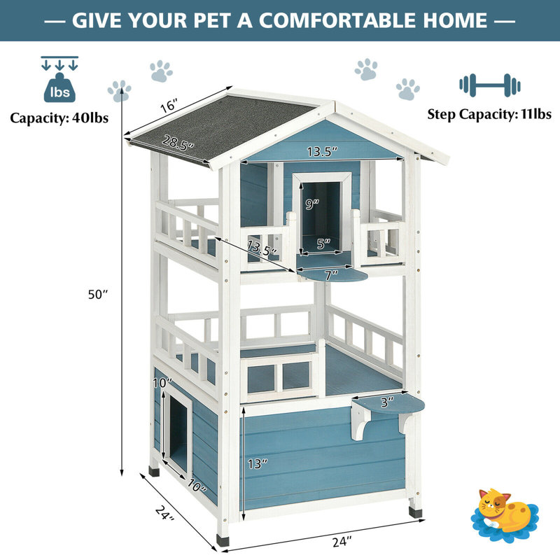 Maison de chat Morey Portable