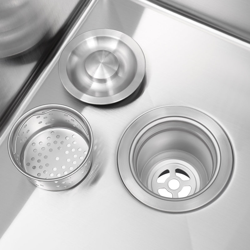Household Stainless Steel Laundry Sink With Washboard