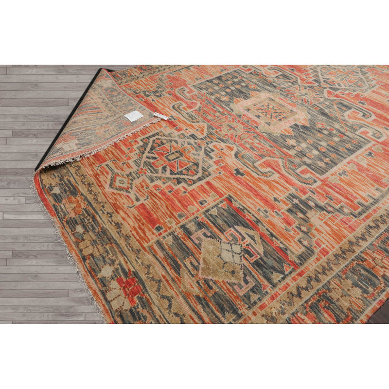 Hand Woven Wool Oriental Area Rug, Rectangle 7'11" x 9'11"