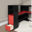 Lit moderne avec rangement, bureau de lit mezzanine en bois pour jouer à la maison