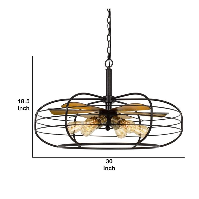 Troxell 6 - Light Dimmable Geometric Chandelier