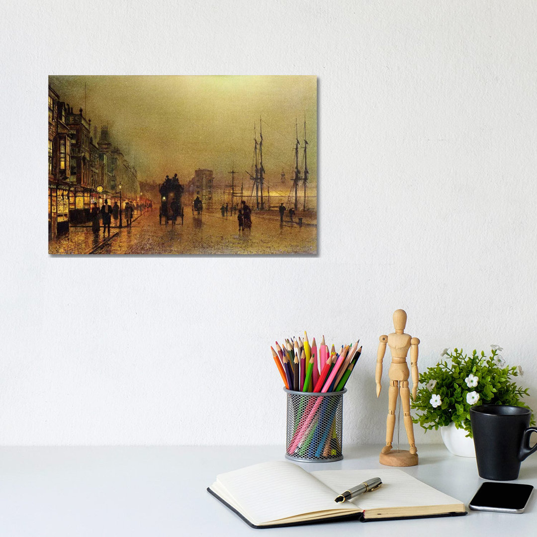 Glasgow by John Atkinson Grimshaw - Wrapped Canvas Print