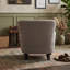 Fauteuil d'appoint rembourré avec pieds en bois