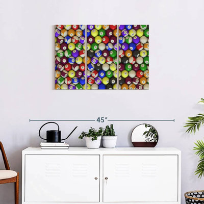 «Billiard Collection», 3 pièces sur toile