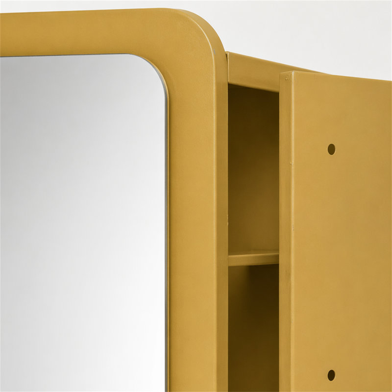 Armoire à pharmacie encastrée en métal 16 po x 24 po avec miroir et tablettes réglables avec rangement pour salle de bain