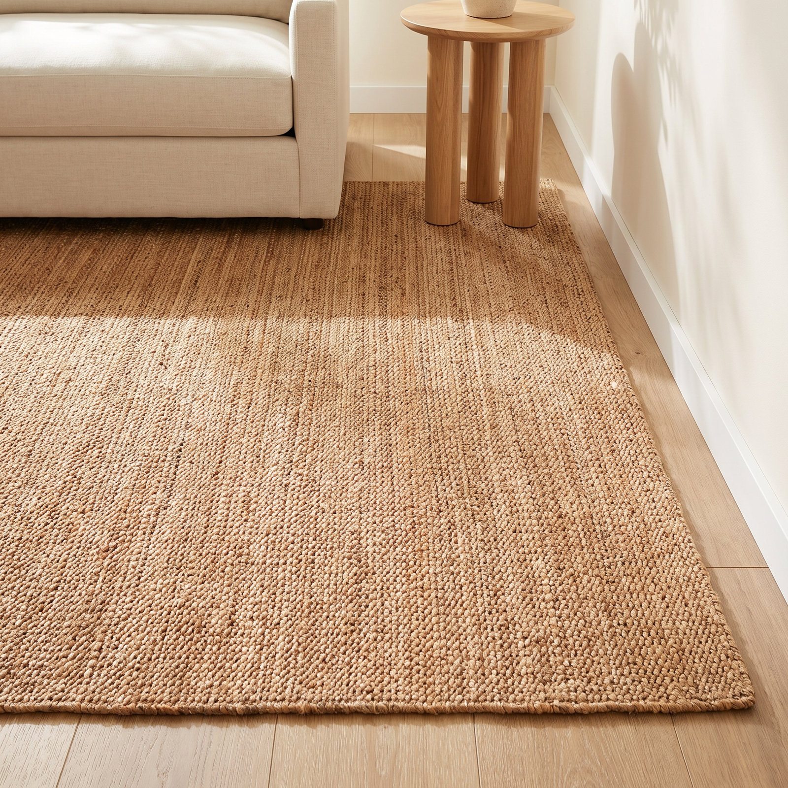 Oscar Natural Hand-Loomed Jute Rug, Rectangle 5' x 8'