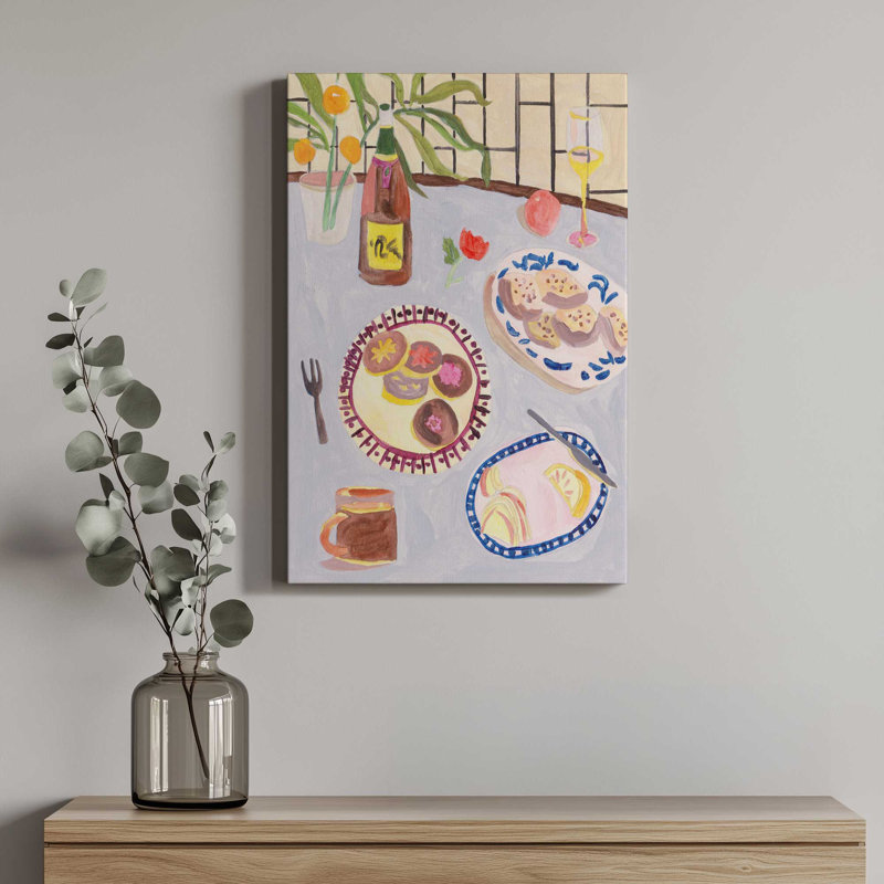 «Bites and Sips I» par Melissa Wang, reproduction d'art sur toile, Reproduction sur toile tendue sans passe-partout