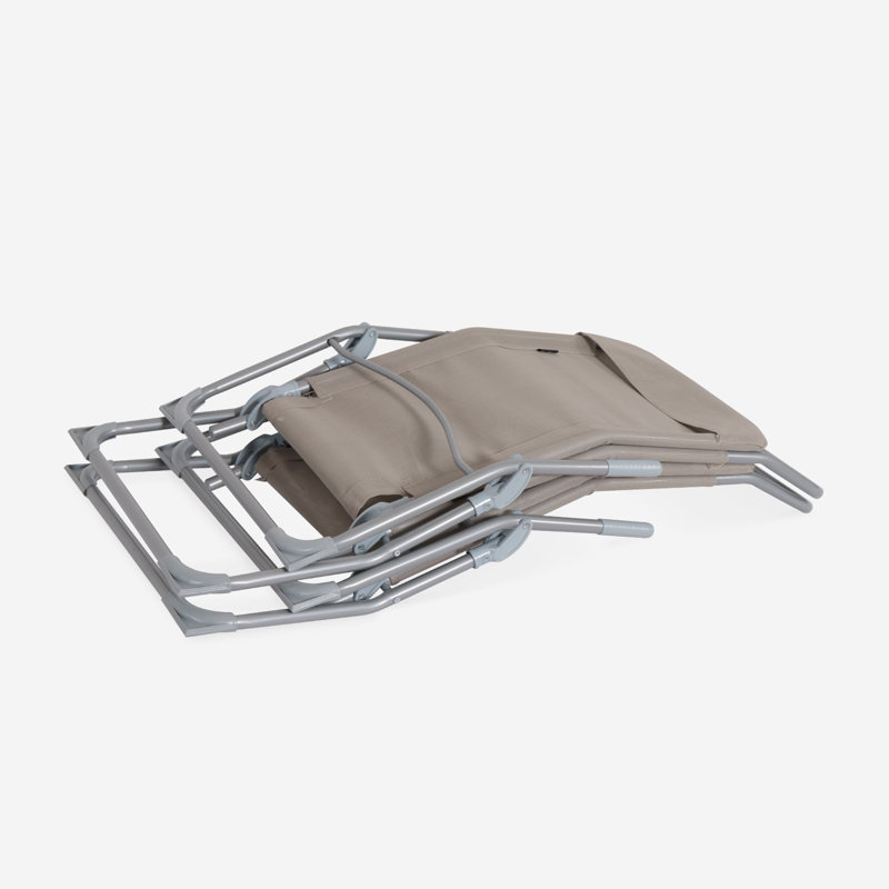 Amke Long Reclining Sun Lounger, Brown