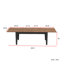 Grande table de salle à manger extensible, panneau de fibres à densité moyenne noyer, style cuisine moderne