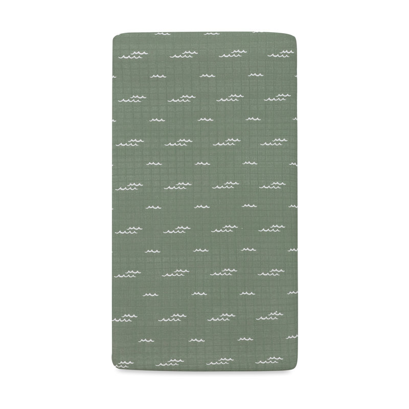 Ocean Waves Muslin Crib Sheet