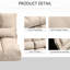 Chaise de plancher ajustable, convertible en lit, beige, 2 coussins, peu encombrante, à des fins de divertissement - chaise avec dossier et