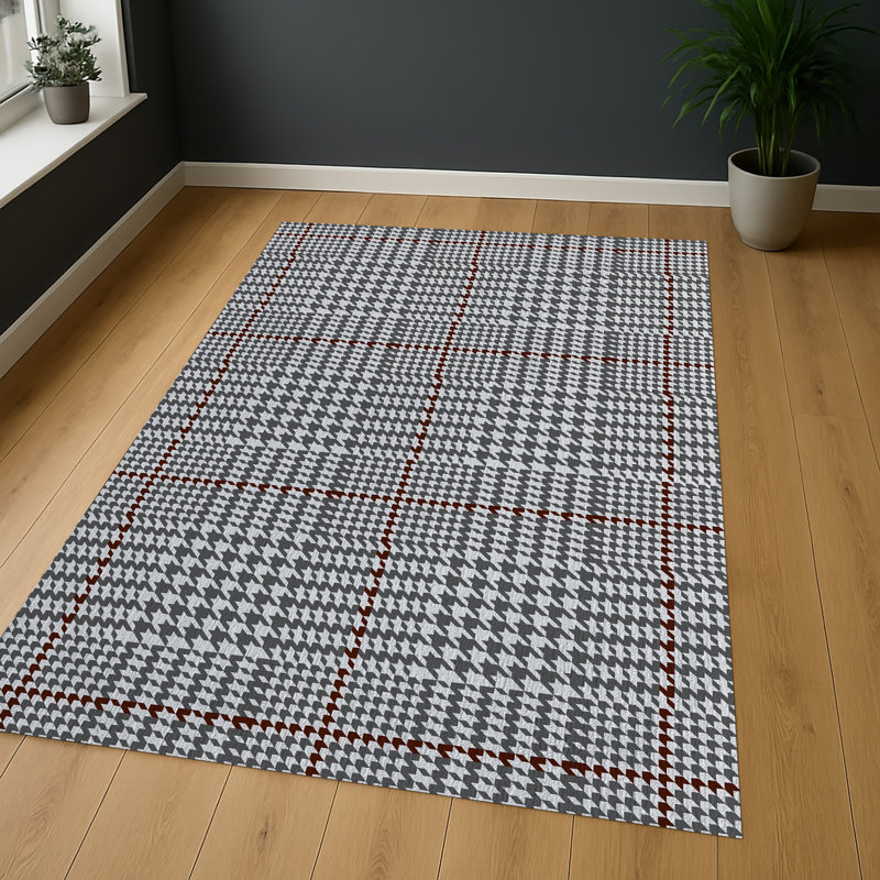 Geometric Area Rug, Runner 70 x 140 cm