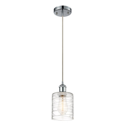 Luminaire suspendu tambour simple à 1 lumière Malcolm