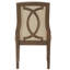 Chaise de salle à manger d'appoint rembourrée en bois massif de couleur beige Donnington-41835243