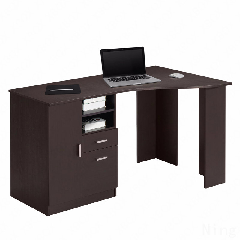 Bureau classique avec rangement, espresso
