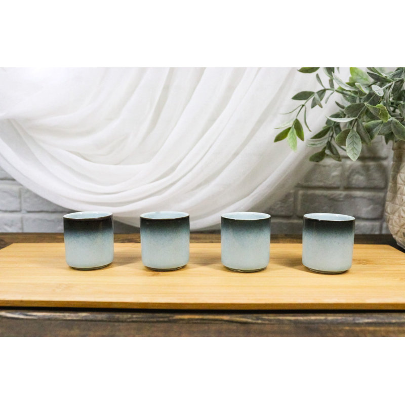 Ensemble de 4 tasses Ochoko Yuzu en porcelaine Seikai