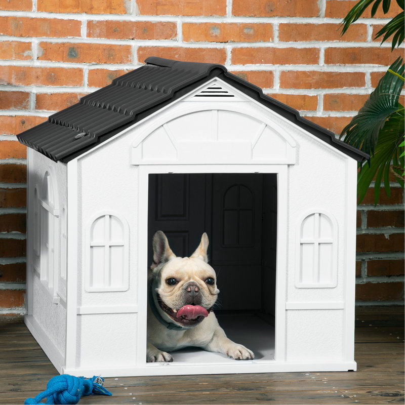 Niche pour chiots - eau, assemblage facile, convient aux chiens de taille moyenne et petite - gris, eau, ventilation incluse
