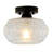 1-lamp Dimmable Clear Glass Flush mount light