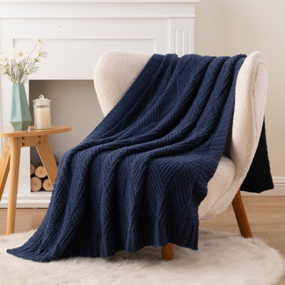 Soft Textured Plush Blanket,50"X60"