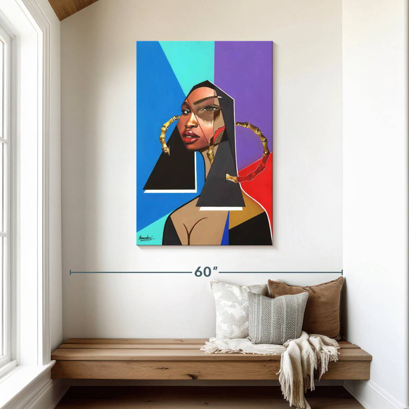 Leisha Black Mona Lisa, 45" H x 30" W