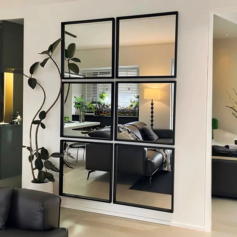 Miroir mural rectangulaire en métal, H 23,82 po x l 35,43 po
