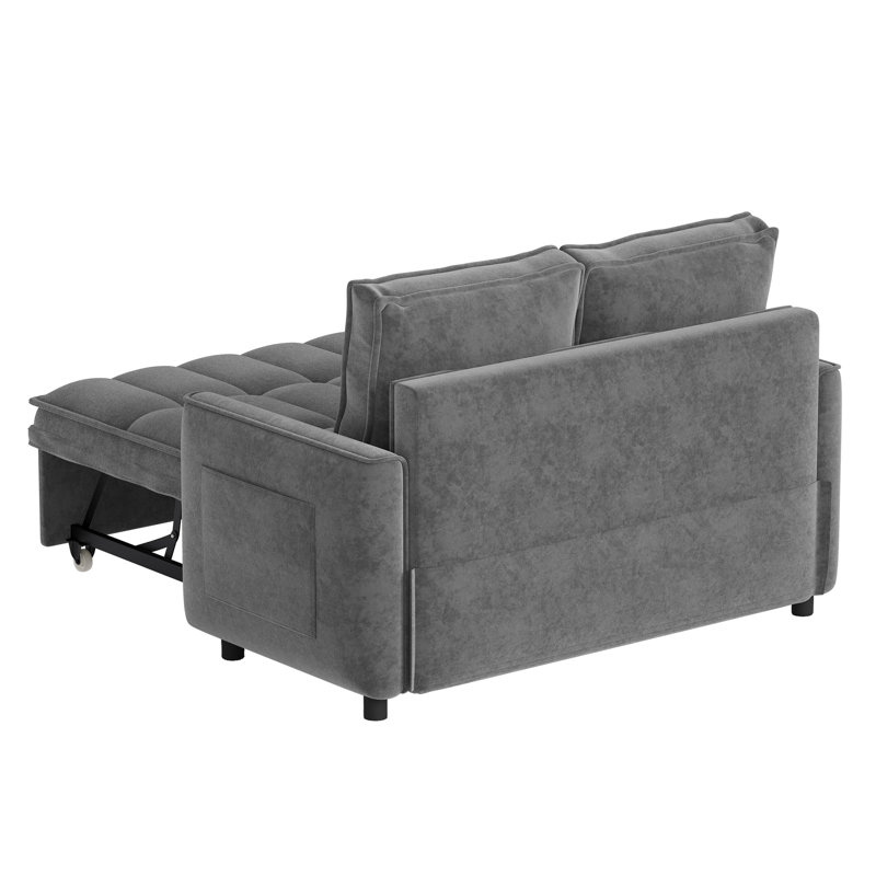 Canapé-lit simple convertible, Gris foncé