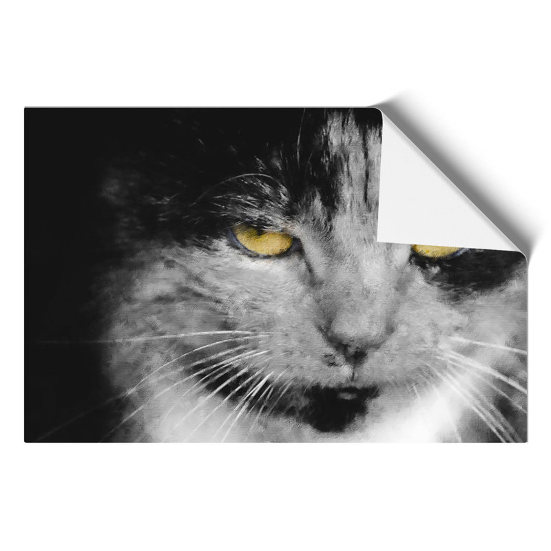 Portrait of a Cat Painting - Frameless Print, 21cm H x 30cm W x 0.1cm D