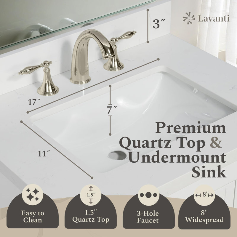  Meuble-lavabo de 28 po avec lavabo blanc Depos de Depos, Depos blanc, 28 pouces