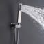 Système de douche mural carré à pression équilibrée avec valve brute brute Trustmade, 10 po, noir mat - 2W02