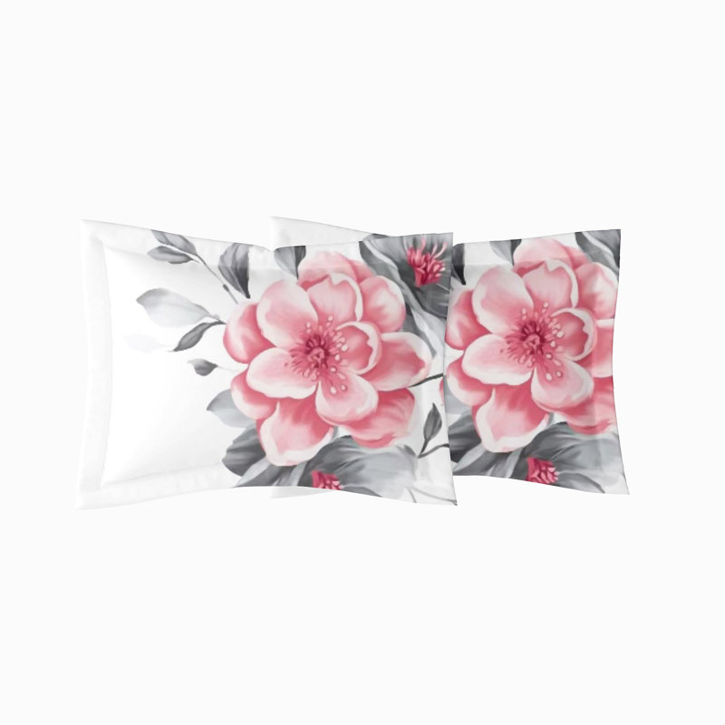 Microfiber Floral Duvet Cover Set, Super King Duvet Cover + 3 Additional Pieces