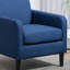 Chaise d'appoint rembourrée en faux lin, fauteuil moderne avec structure en bois massif, fauteuil simple pour la chambre à coucher du salon-131519464