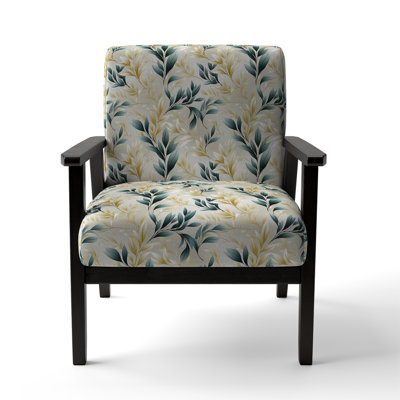 Delicate Ferns - Fauteuil d'appoint rembourré bohémien et éclectique