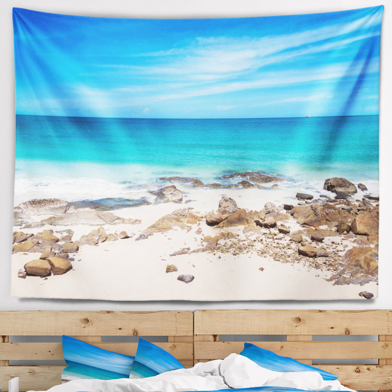 Tapisserie «Seashore Beach» sur la même île, Thaïlande, H 32 po x l 39 po