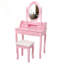 Ensemble de bureau de coiffeuse Princess avec miroir pivotant à 360 ° et beaucoup de rangement-401488066