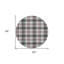 Tapis rond noir 8 po