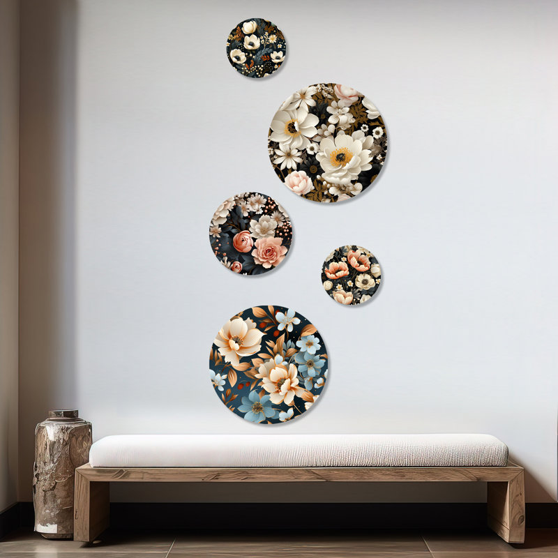 Arnoldsville - Ensemble de 5 reproductions d'art floral